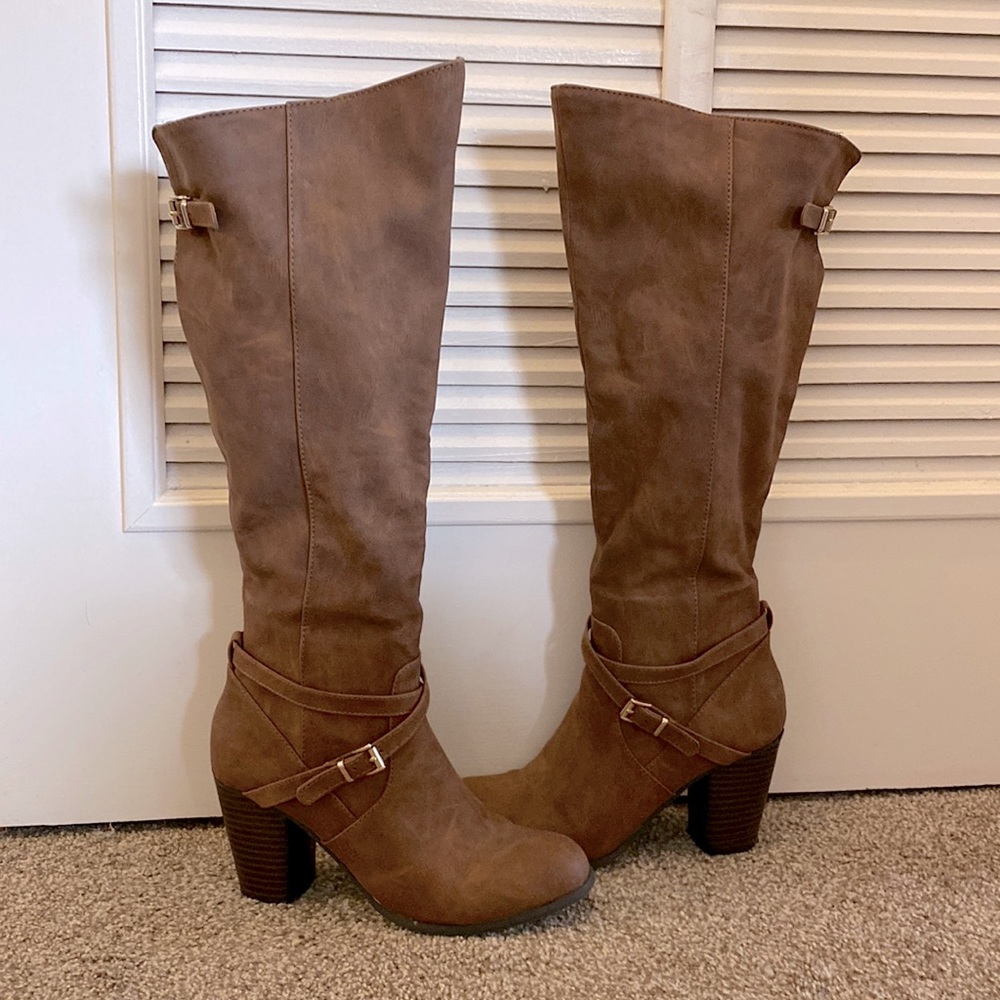 Brown Heeled Boots